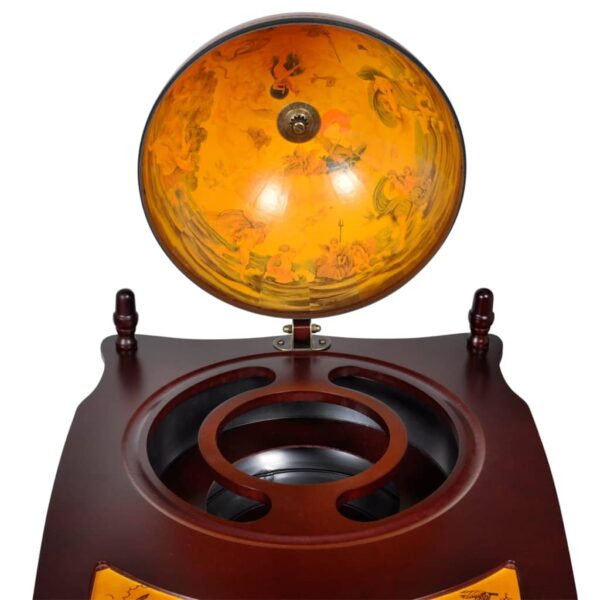 vidaXL Globe Bar Wine Stand Eucalyptus Wood Freestanding - Image 5