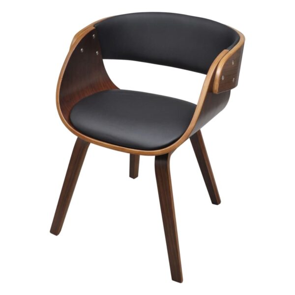 vidaXL Dining Chair Bent Wood and Faux Leather