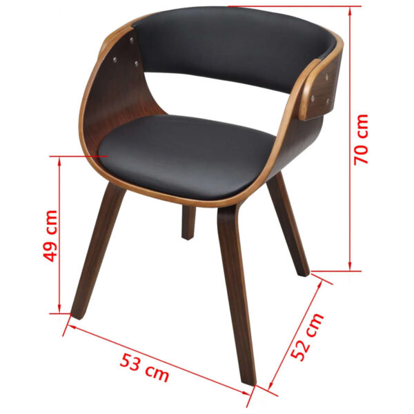 vidaXL Dining Chair Bent Wood and Faux Leather - Image 5