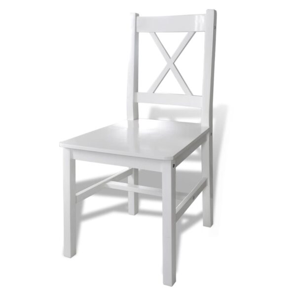 vidaXL 5 Piece Dining Set White - Image 4