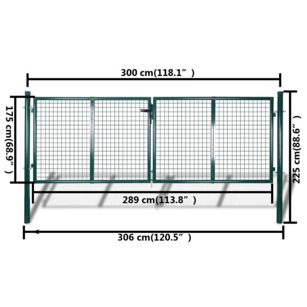 vidaXL Chain Link Fence with Posts Spike Galvanized Steel 4.1ftx49.2ft - Image 10