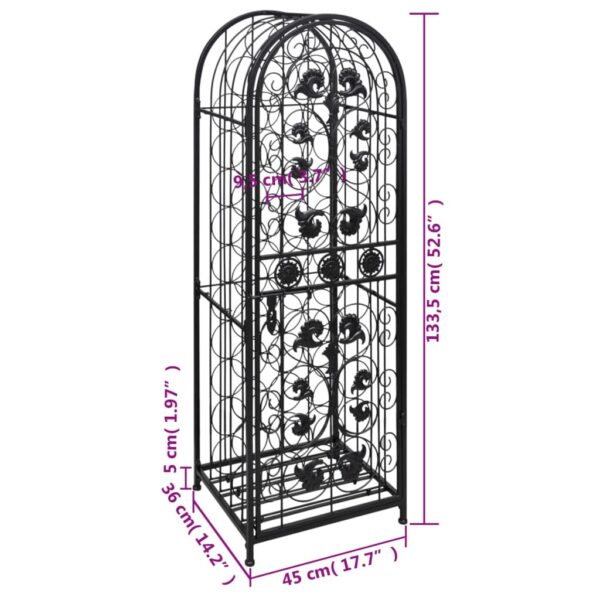 vidaXL Wine Rack for 45 Bottles Metal - Image 5