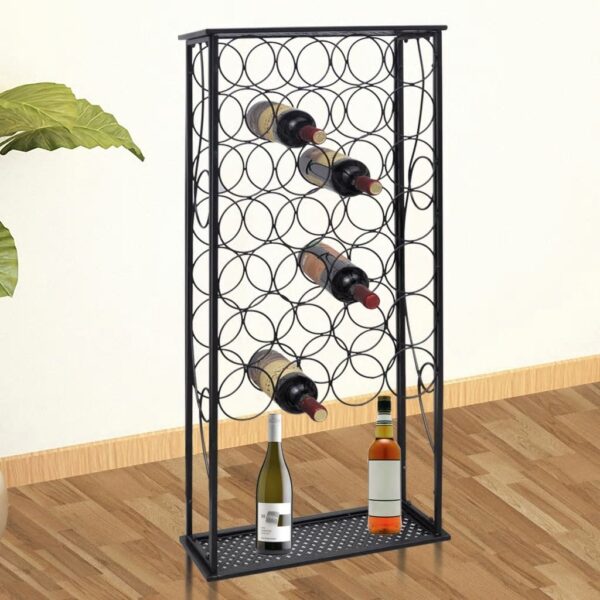 vidaXL Wine Rack for 28 Bottles Metal