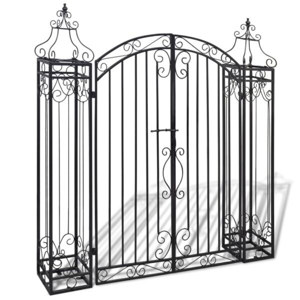 vidaXL Ornamental Garden Gate Wrought Iron 4'x8"x4' 5"