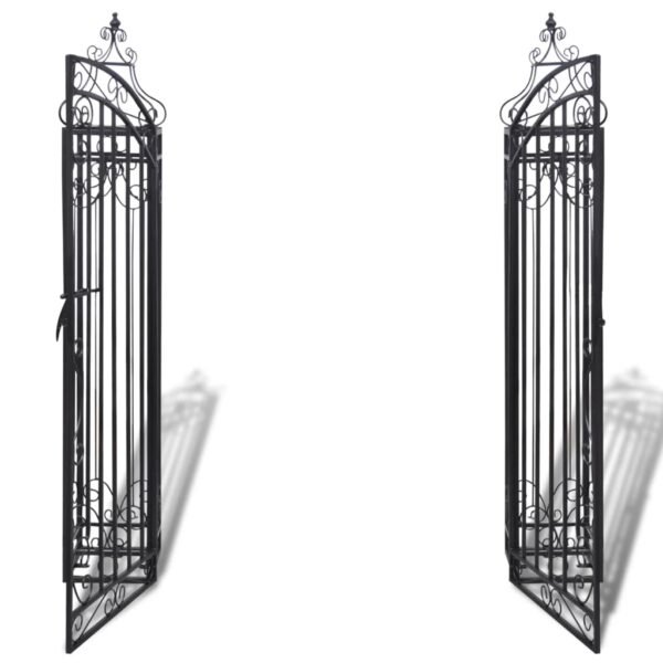 vidaXL Ornamental Garden Gate Wrought Iron 4'x8"x4' 5" - Image 3