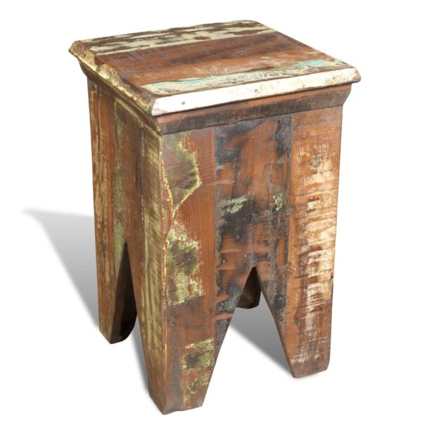 vidaXL Stool Solid Reclaimed Wood - Image 3