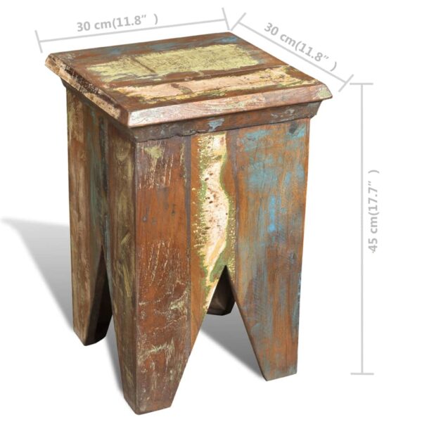 vidaXL Stool Solid Reclaimed Wood - Image 7