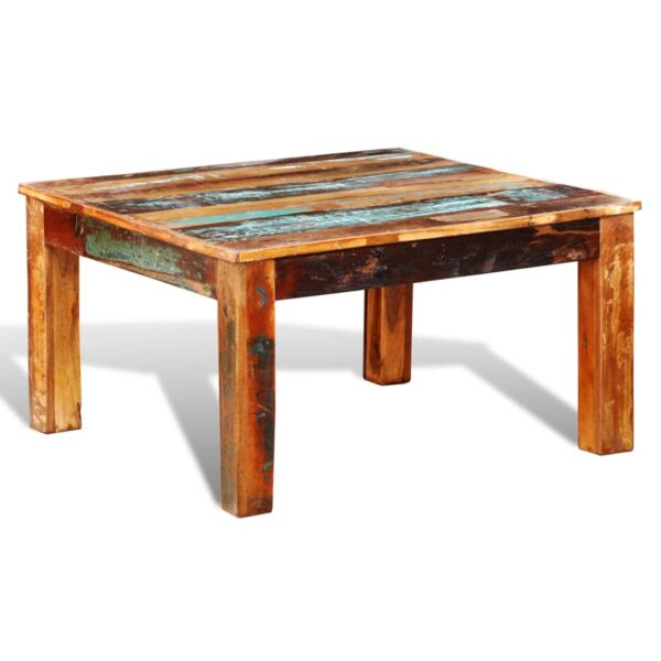 vidaXL Coffee Table Square Reclaimed Wood - Image 2