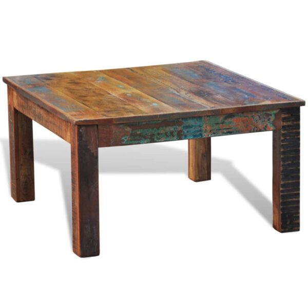 vidaXL Coffee Table Square Reclaimed Wood - Image 4