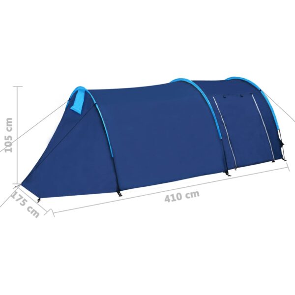 Waterproof Camping Tent 4 Persons Navy Blue/Light Blue - Image 9