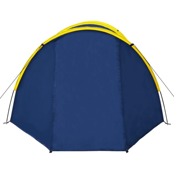 vidaXL Camping Tent 4 Persons Navy Blue/Yellow - Image 4