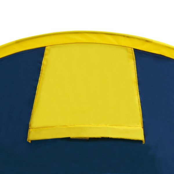 vidaXL Camping Tent 4 Persons Navy Blue/Yellow - Image 6