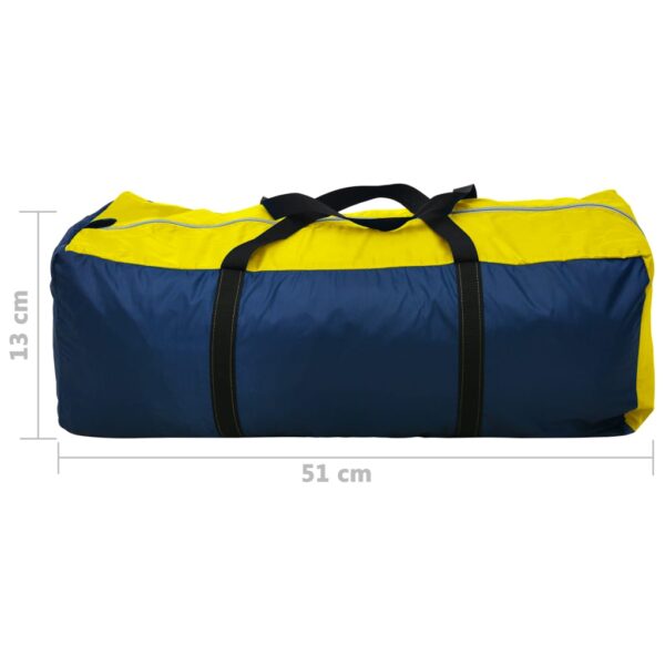 vidaXL Camping Tent 4 Persons Navy Blue/Yellow - Image 8