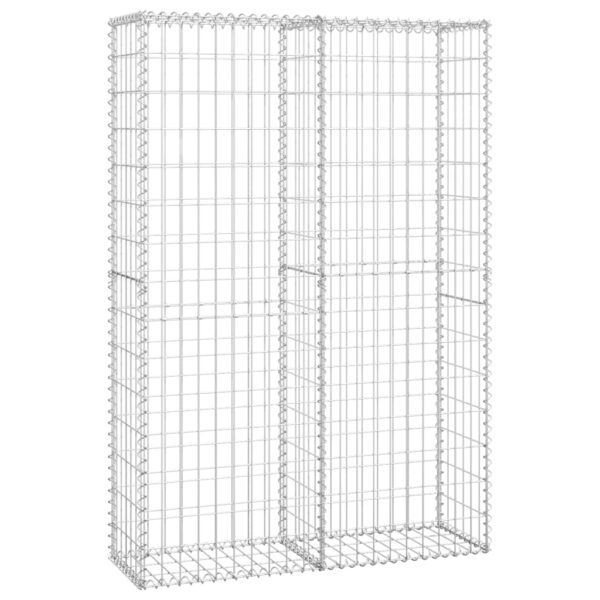 vidaXL Gabion Basket with Lids Galvanized Wire 59.1"x39.4"x11.8" - Image 2