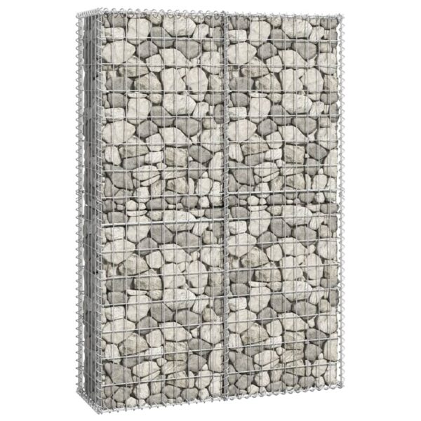 vidaXL Gabion Basket with Lids Galvanized Wire 59.1"x39.4"x11.8" - Image 3