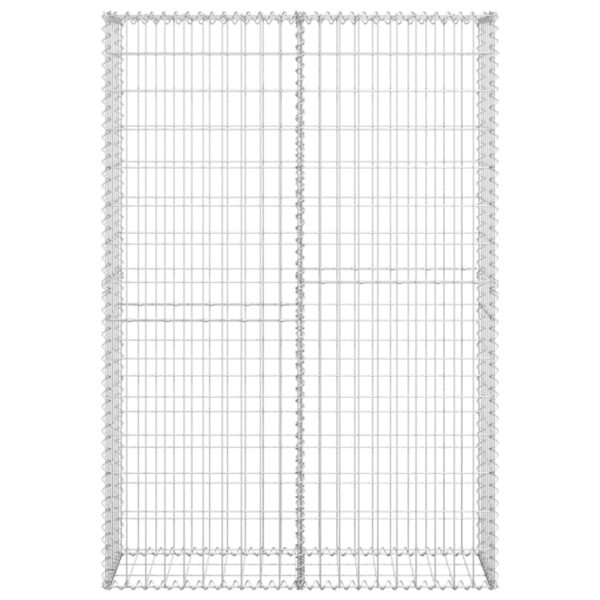 vidaXL Gabion Basket with Lids Galvanized Wire 59.1"x39.4"x11.8" - Image 4