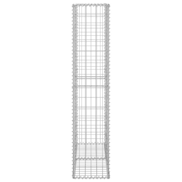 vidaXL Gabion Basket with Lids Galvanized Wire 59.1"x39.4"x11.8" - Image 5