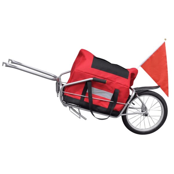 vidaXL Bike Trailer One-wheel with Storage Bag - Image 3