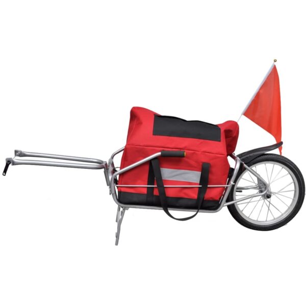 vidaXL Bike Trailer One-wheel with Storage Bag - Image 4