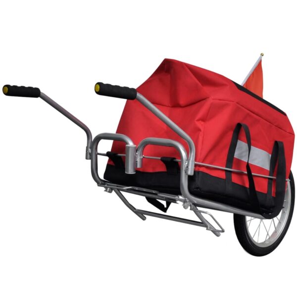 vidaXL Bike Trailer One-wheel with Storage Bag - Image 5