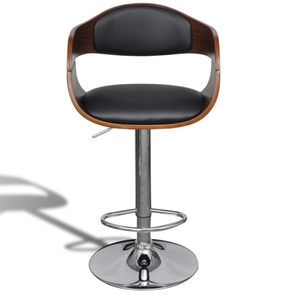 vidaXL Bar Stool Bent Wood and Faux Leather - Image 2