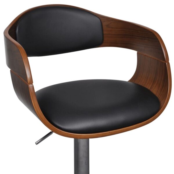 vidaXL Bar Stool Bent Wood and Faux Leather - Image 3