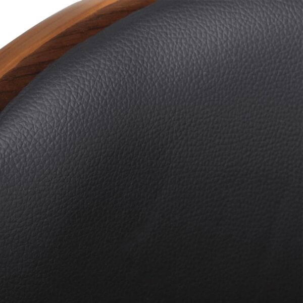 vidaXL Bar Stool Bent Wood and Faux Leather - Image 4