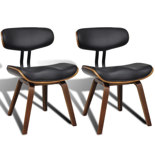 vidaXL Dining Chairs 2 pcs Bent Wood and Faux Leather - Image 2