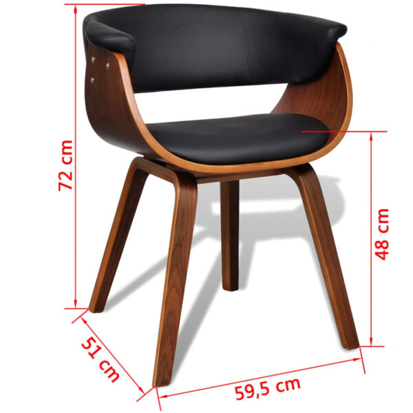 vidaXL Dining Chair Bent Wood and Faux Leather - Image 6