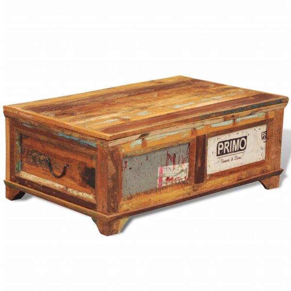 vidaXL Coffee Table with Storage Vintage Reclaimed Wood - Image 3