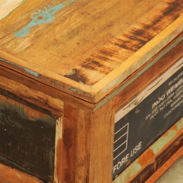 vidaXL Coffee Table with Storage Vintage Reclaimed Wood - Image 7