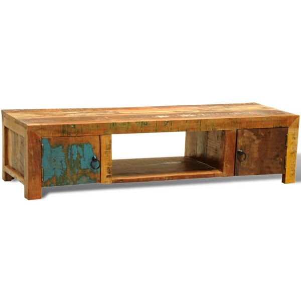 vidaXL TV Stand with 2 Doors Reclaimed Wood Vintage - Image 4