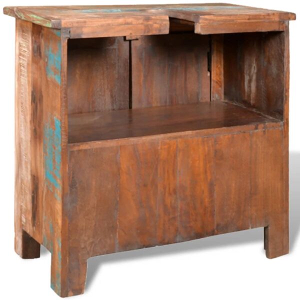 Reclaimed Solid Wood Bathroom Vanity Cabinet Set with Mirror - Image 7