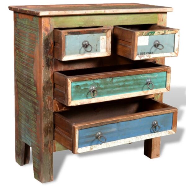 vidaXL Reclaimed Cabinet Solid Wood with 4 Drawers - Image 4