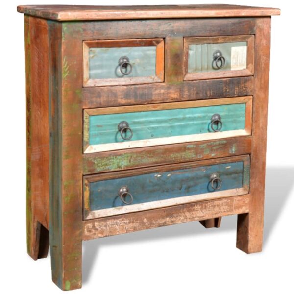 vidaXL Reclaimed Cabinet Solid Wood with 4 Drawers - Image 9