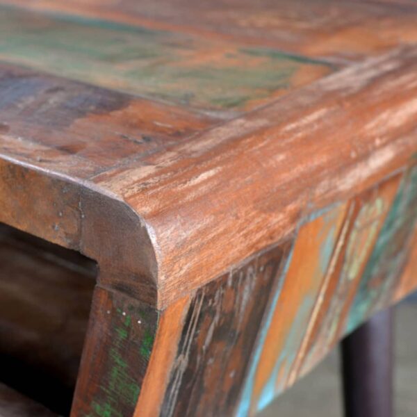 Reclaimed Wood Desk with Iron Legs - Image 6