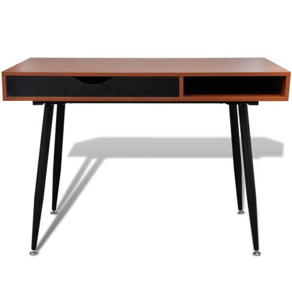 Brown Workstation Computer Desk Laptop Table - Image 2