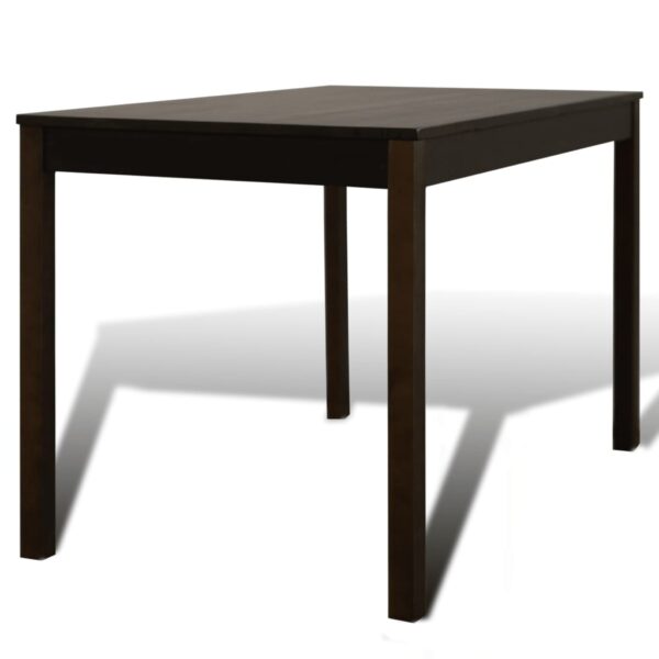 Wooden Dining Table with 4 Chairs Brown - Image 4