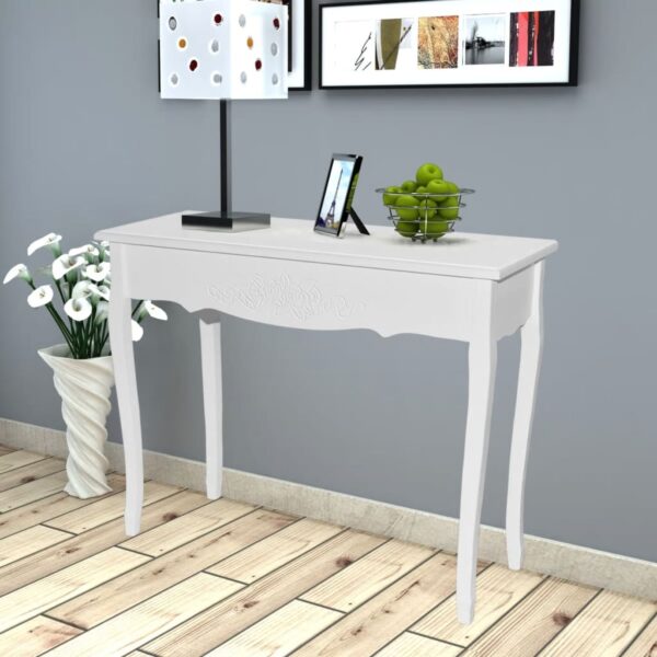 White Dressing Console Table