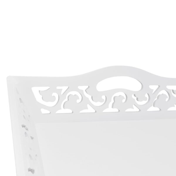 vidaXL Side Table with Tray White - Image 4