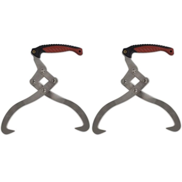 vidaXL 2 pcs Log Tongs with TPR Handle