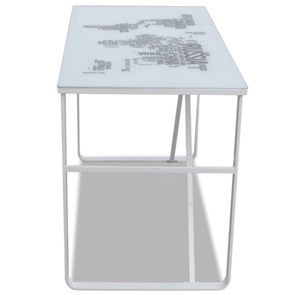 Rectangular Desk with Map Pattern - Image 5