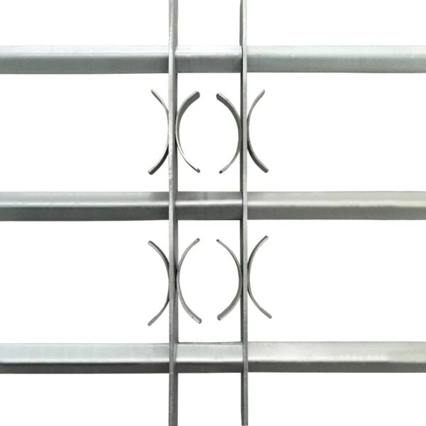 vidaXL Adjustable Security Grille for Windows with 3 Crossbars 27.6"-41.3" - Image 3