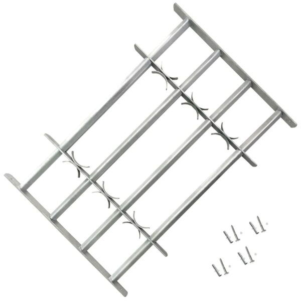 vidaXL Adjustable Security Grille for Windows with 4 Crossbars 27.6"-41.3"