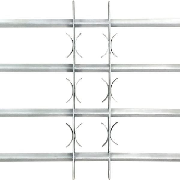 vidaXL Adjustable Security Grille for Windows with 4 Crossbars 27.6"-41.3" - Image 3