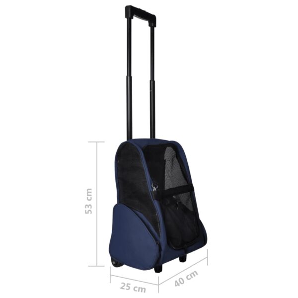 vidaXL Foldable Multipurpose Pet Trolley Blue - Image 7