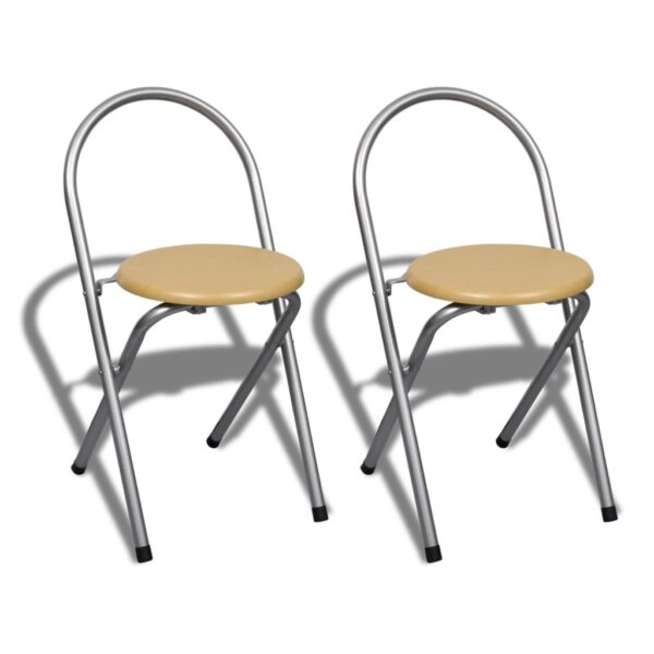 Foldable Breakfast Bar Set with 2 Chairs - Image 5