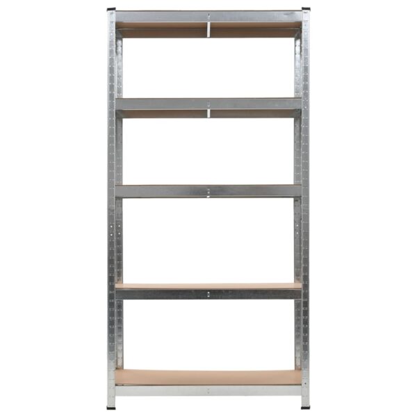 vidaXL 5-Layer Heavy-duty Shelf Silver Steel&Engineered Wood - Image 3