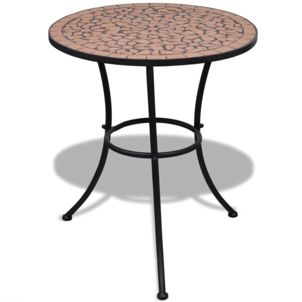 vidaXL Bistro Table Terracotta 23.6" Mosaic