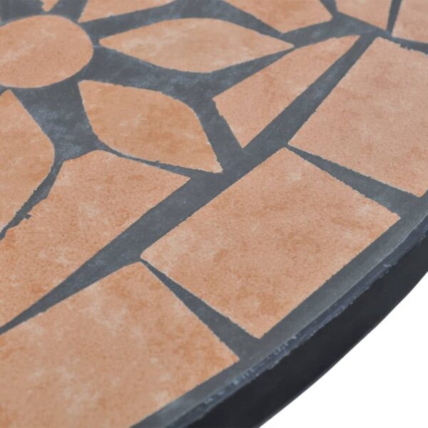 vidaXL Bistro Table Terracotta 23.6" Mosaic - Image 4